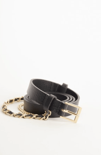 ZADIG & VOLTAIRE Rock Chain Belt Black Leather Gold Hardware | Size 3 / L Rock Chain Belt belt black women | Zadig&Voltaire  main image 2